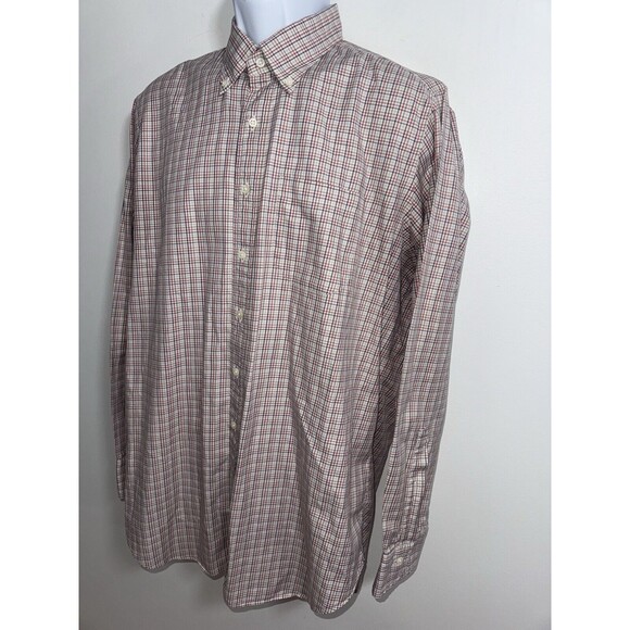 Sid Mashburn Button Down Shirt Tan Cotton Casual Preppy Lightweight Men Large - Picture 2 of 10